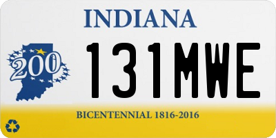 IN license plate 131MWE
