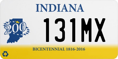 IN license plate 131MX