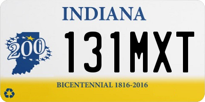 IN license plate 131MXT