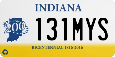 IN license plate 131MYS