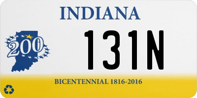 IN license plate 131N