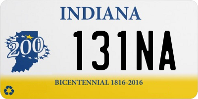 IN license plate 131NA