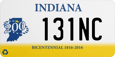 IN license plate 131NC