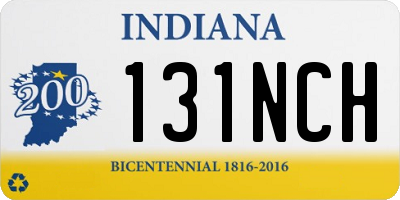 IN license plate 131NCH