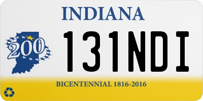 IN license plate 131NDI