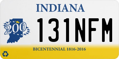 IN license plate 131NFM