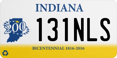 IN license plate 131NLS