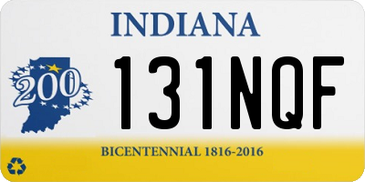 IN license plate 131NQF