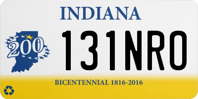 IN license plate 131NRO