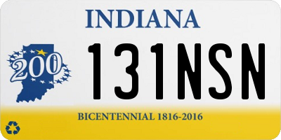 IN license plate 131NSN