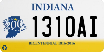 IN license plate 131OAI