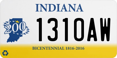 IN license plate 131OAW