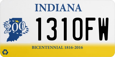 IN license plate 131OFW