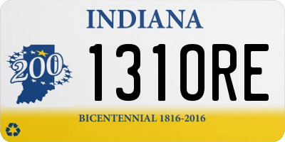 IN license plate 131ORE