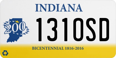 IN license plate 131OSD