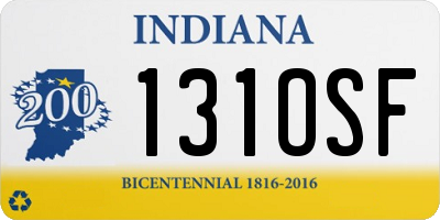 IN license plate 131OSF