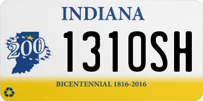 IN license plate 131OSH