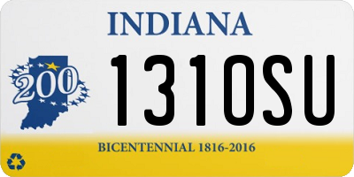 IN license plate 131OSU