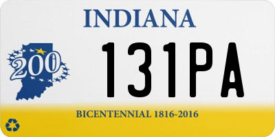IN license plate 131PA