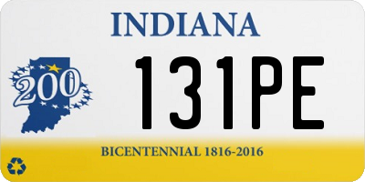 IN license plate 131PE