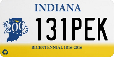 IN license plate 131PEK