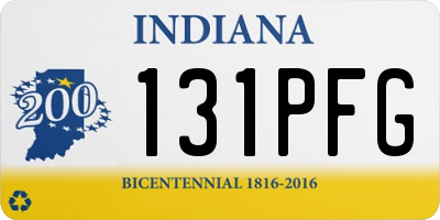 IN license plate 131PFG