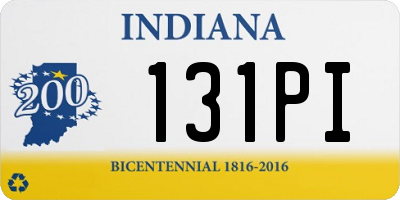 IN license plate 131PI