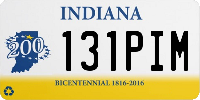 IN license plate 131PIM