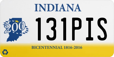 IN license plate 131PIS