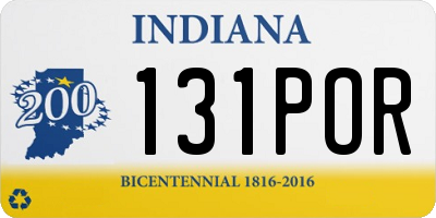 IN license plate 131POR