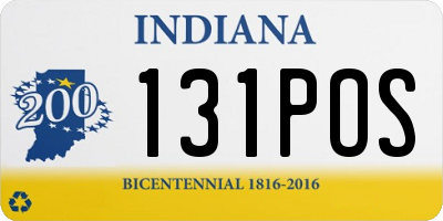 IN license plate 131POS