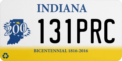IN license plate 131PRC