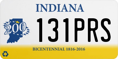 IN license plate 131PRS