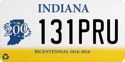 IN license plate 131PRU