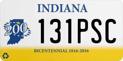 IN license plate 131PSC
