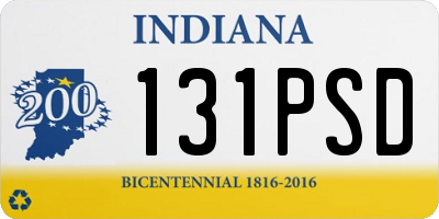 IN license plate 131PSD