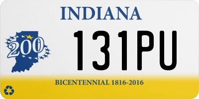 IN license plate 131PU