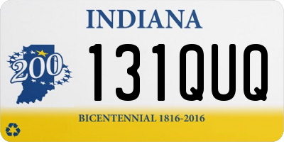 IN license plate 131QUQ