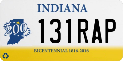 IN license plate 131RAP