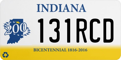 IN license plate 131RCD