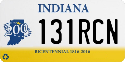 IN license plate 131RCN