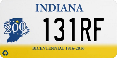 IN license plate 131RF