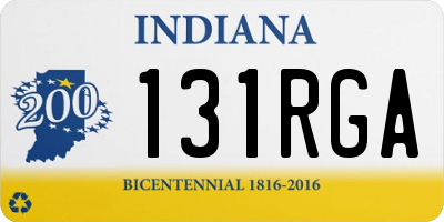 IN license plate 131RGA