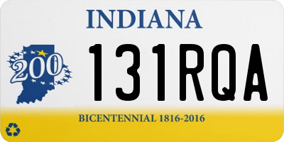 IN license plate 131RQA