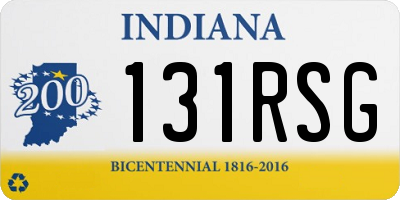 IN license plate 131RSG