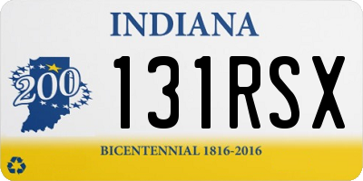 IN license plate 131RSX
