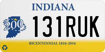 IN license plate 131RUK