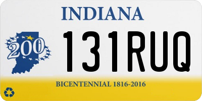 IN license plate 131RUQ
