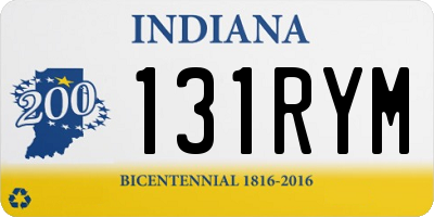 IN license plate 131RYM