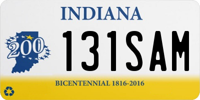 IN license plate 131SAM